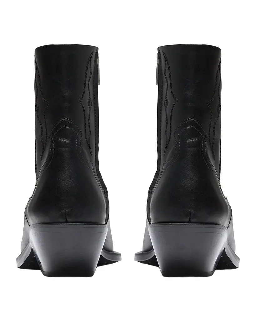 REPRESENT Men 's Michael Leather Zip-Up Western Ankle Boots | Image 1 REPRESENT Men 's Michael Leather Zip-Up Western Ankle Boots | Image 1