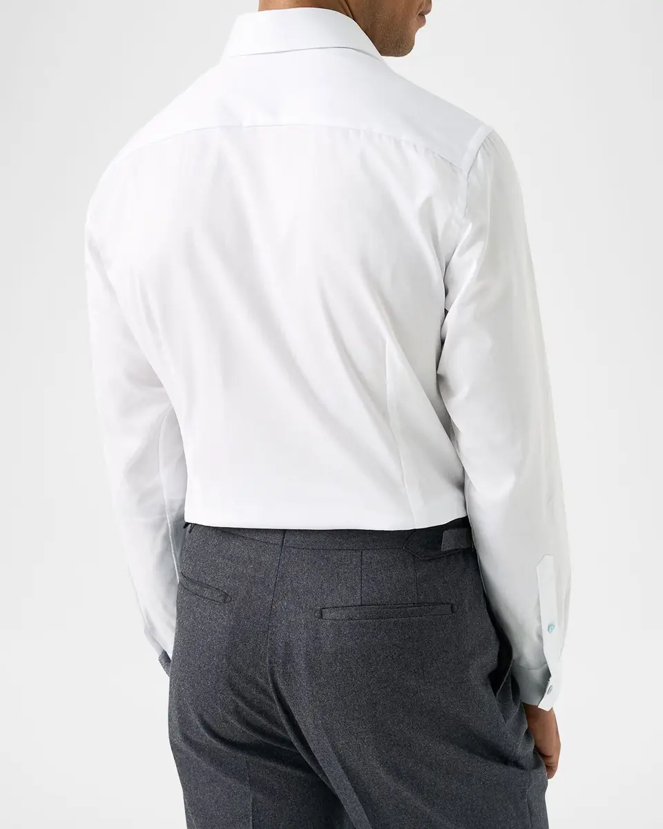 Eton Men's Contemporary Fit Floral-Lined Signature Twill Dress Shirt | Thumbnail 3