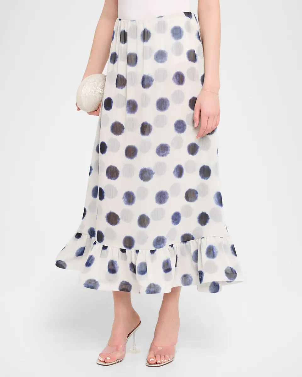 MISA Los Angeles Hope Polka-Dot Chiffon Maxi Skirt | Thumbnail 3 MISA Los Angeles Hope Polka-Dot Chiffon Maxi Skirt | Thumbnail 3