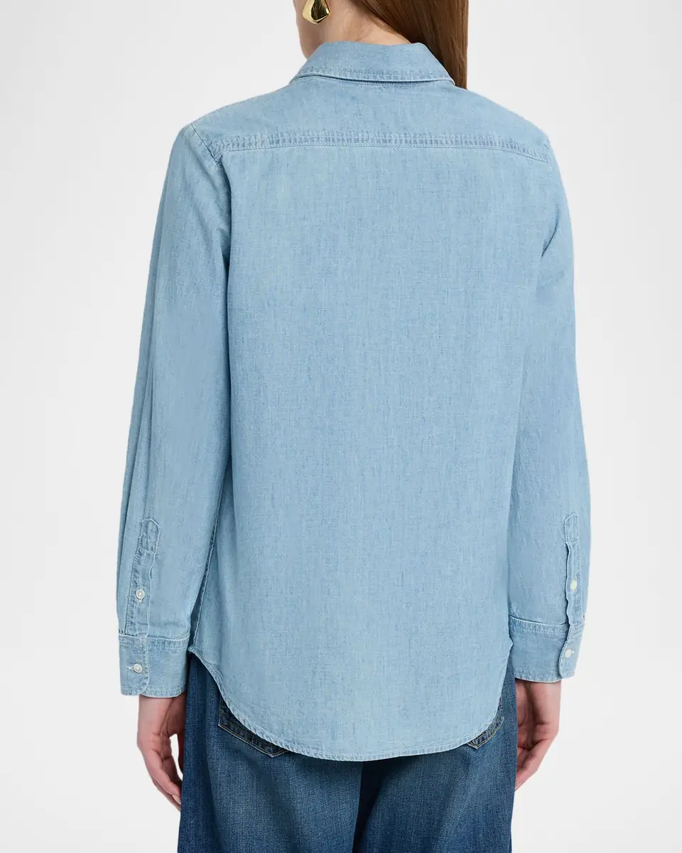 Nili Lotan Monti Chambray Button-Down Shirt | Thumbnail 3 Nili Lotan Monti Chambray Button-Down Shirt | Thumbnail 3