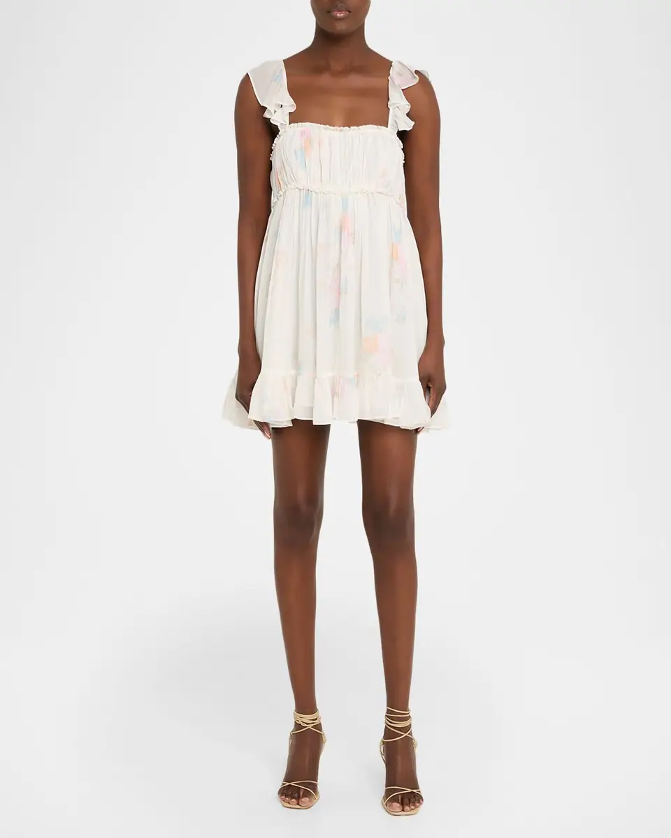 LoveShackFancy Zanira Floral Mini Dress | Thumbnail 2 LoveShackFancy Zanira Floral Mini Dress | Thumbnail 2