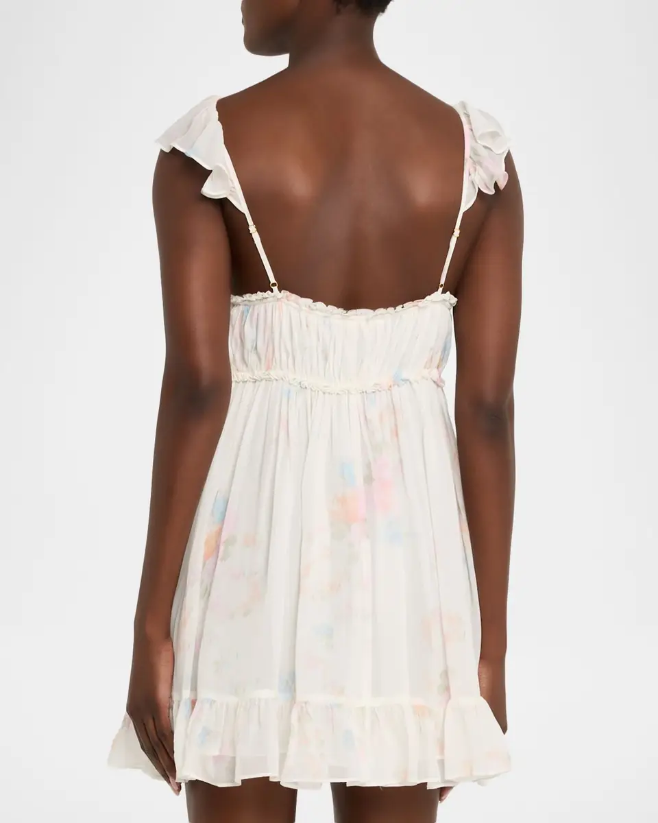 LoveShackFancy Zanira Floral Mini Dress | Thumbnail 3 LoveShackFancy Zanira Floral Mini Dress | Thumbnail 3