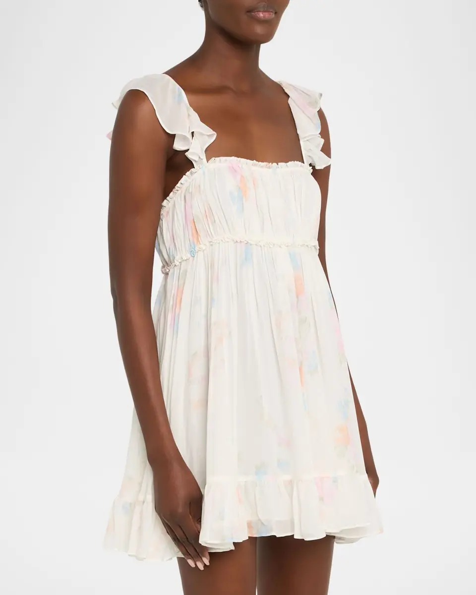 LoveShackFancy Zanira Floral Mini Dress | Thumbnail 4 LoveShackFancy Zanira Floral Mini Dress | Thumbnail 4