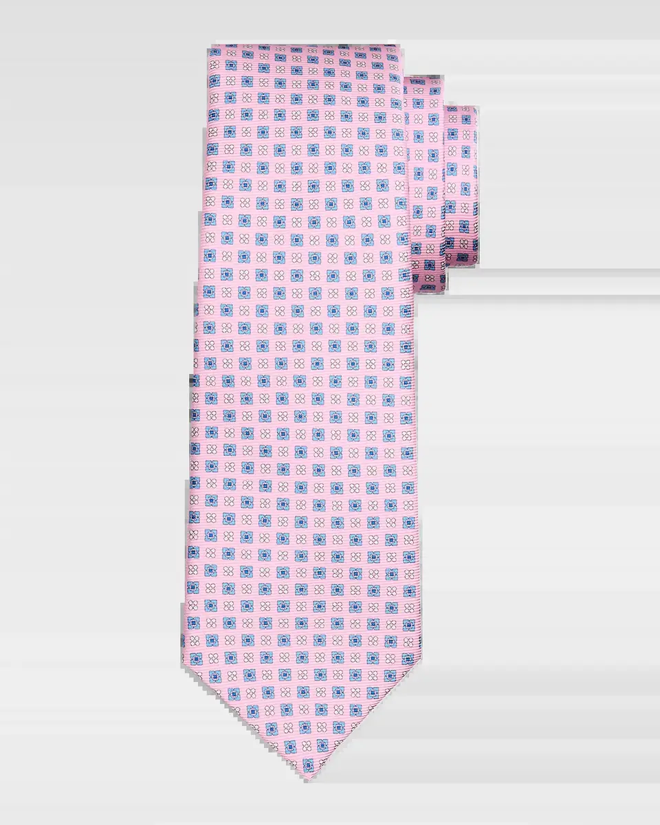 Kiton Men's Geometric Floral Silk 7-Fold Tie | Thumbnail 2
