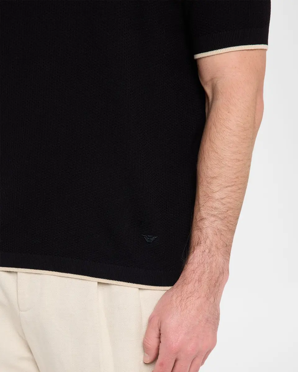 Emporio Armani Men's Tipped-Sleeve Cotton T-Shirt | Thumbnail 5