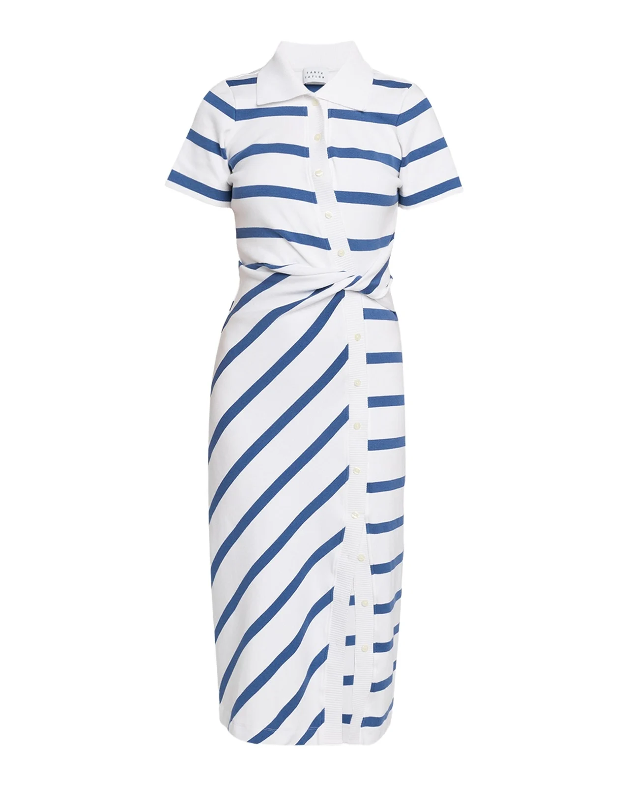Ellicot Stripe Short-Sleeve Shirtdress Ellicot Stripe Short-Sleeve Shirtdress