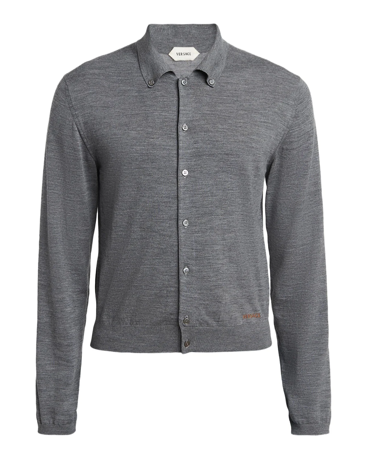 Men's Virgin Wool Button-Front Knit Sweater Men's Virgin Wool Button-Front Knit Sweater