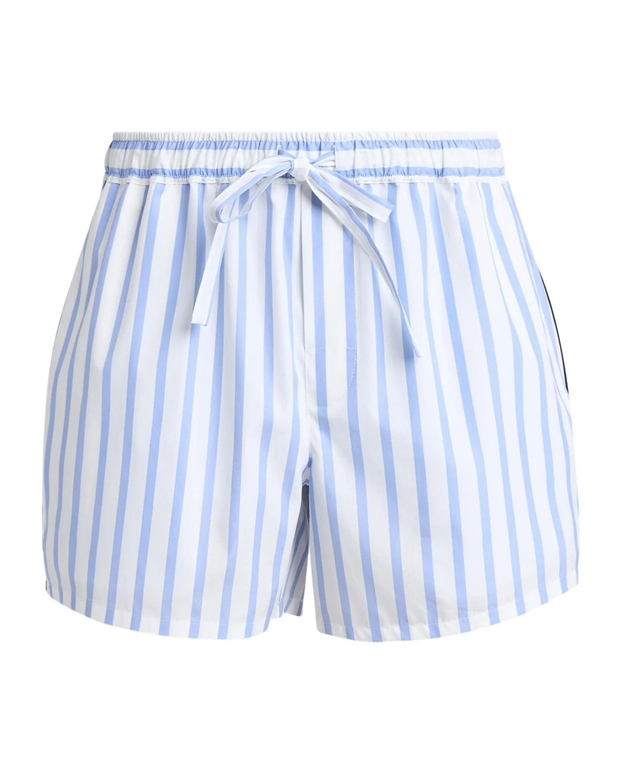 Men's Cotton and Silk Stripe Drawstring Lounge Shorts Men's Cotton and Silk Stripe Drawstring Lounge Shorts