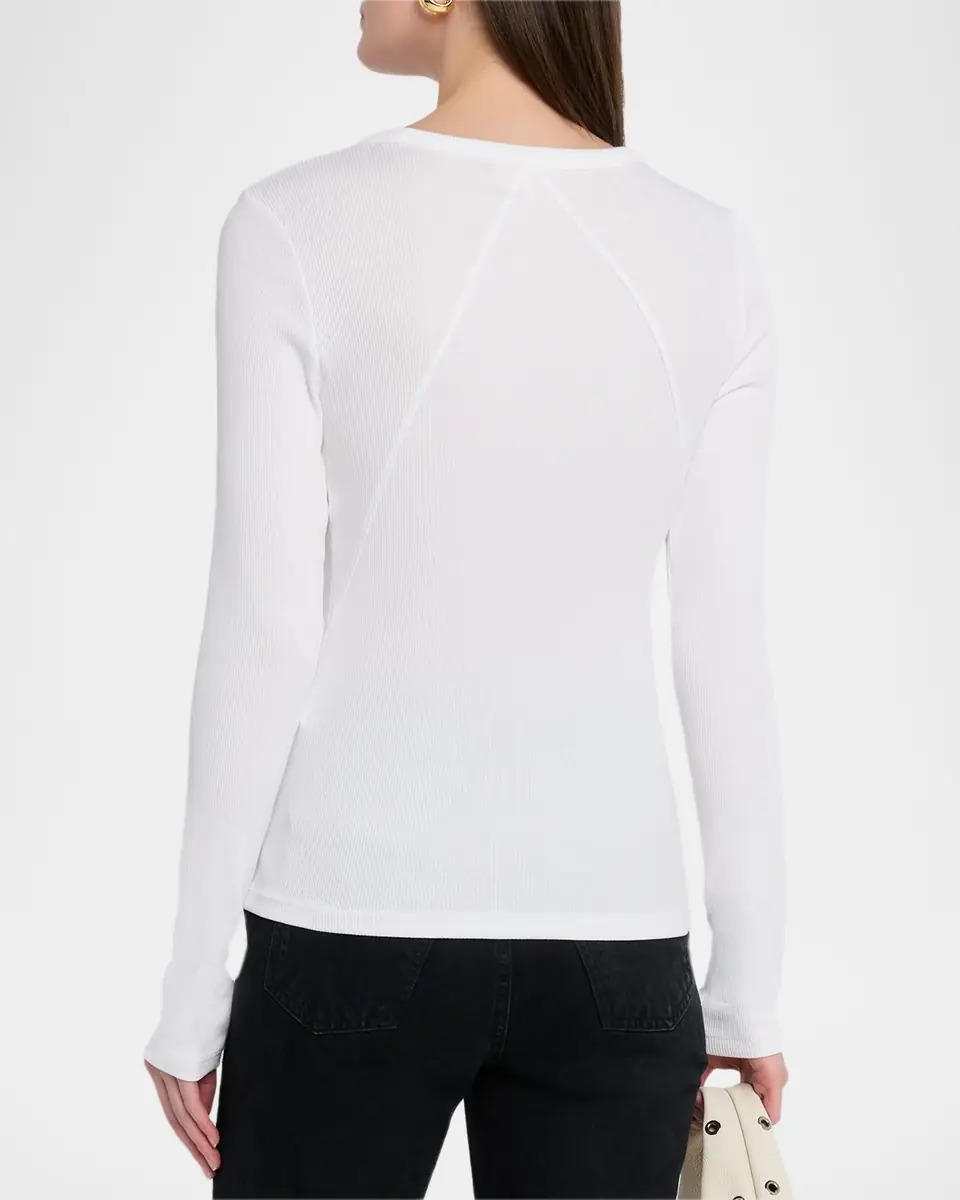 rag & bone The Essential Ribbed Long-Sleeve Tee | Thumbnail 2 rag & bone The Essential Ribbed Long-Sleeve Tee | Thumbnail 2