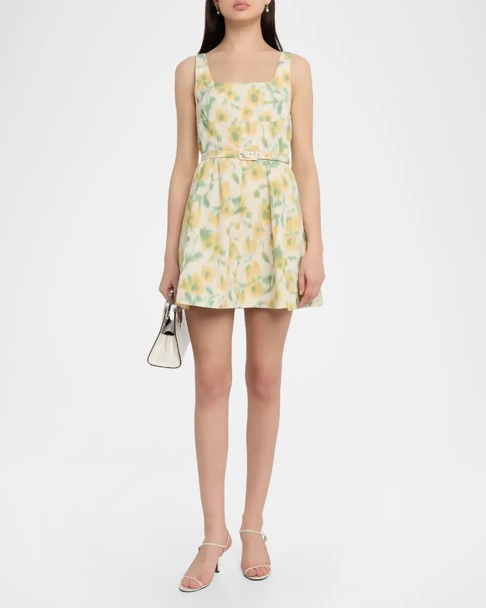 Tanya Taylor Paige Floral Taffeta Mini Dress | Thumbnail 2