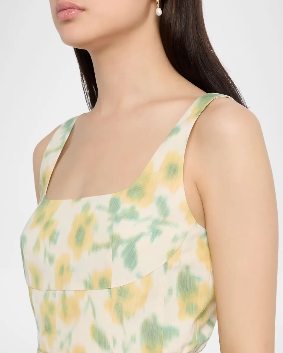 Tanya Taylor Paige Floral Taffeta Mini Dress | Thumbnail 5