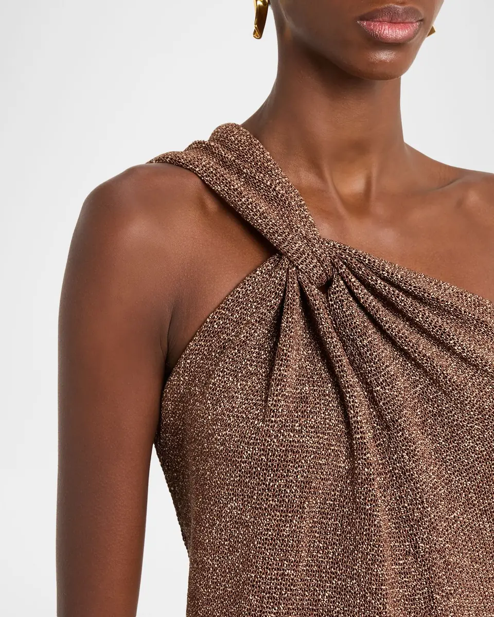 A.L.C. Mimi Metallic Asymmetric Midi Dress | Thumbnail 5 A.L.C. Mimi Metallic Asymmetric Midi Dress | Thumbnail 5