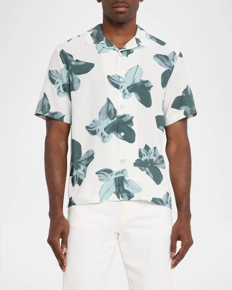 rag & bone Men's Avery Floral Viscose Short-Sleeve Shirt | Thumbnail 4