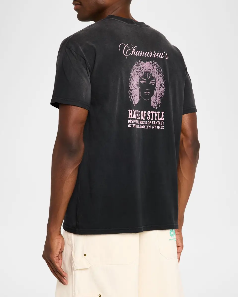 Willy Chavarria Men's House of Style Cotton Graphic T-Shirt | Thumbnail 3 Willy Chavarria Men's House of Style Cotton Graphic T-Shirt | Thumbnail 3