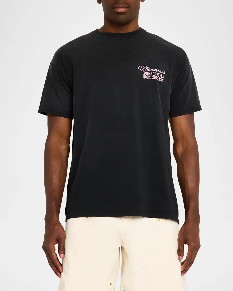 Willy Chavarria Men's House of Style Cotton Graphic T-Shirt | Thumbnail 4 Willy Chavarria Men's House of Style Cotton Graphic T-Shirt | Thumbnail 4