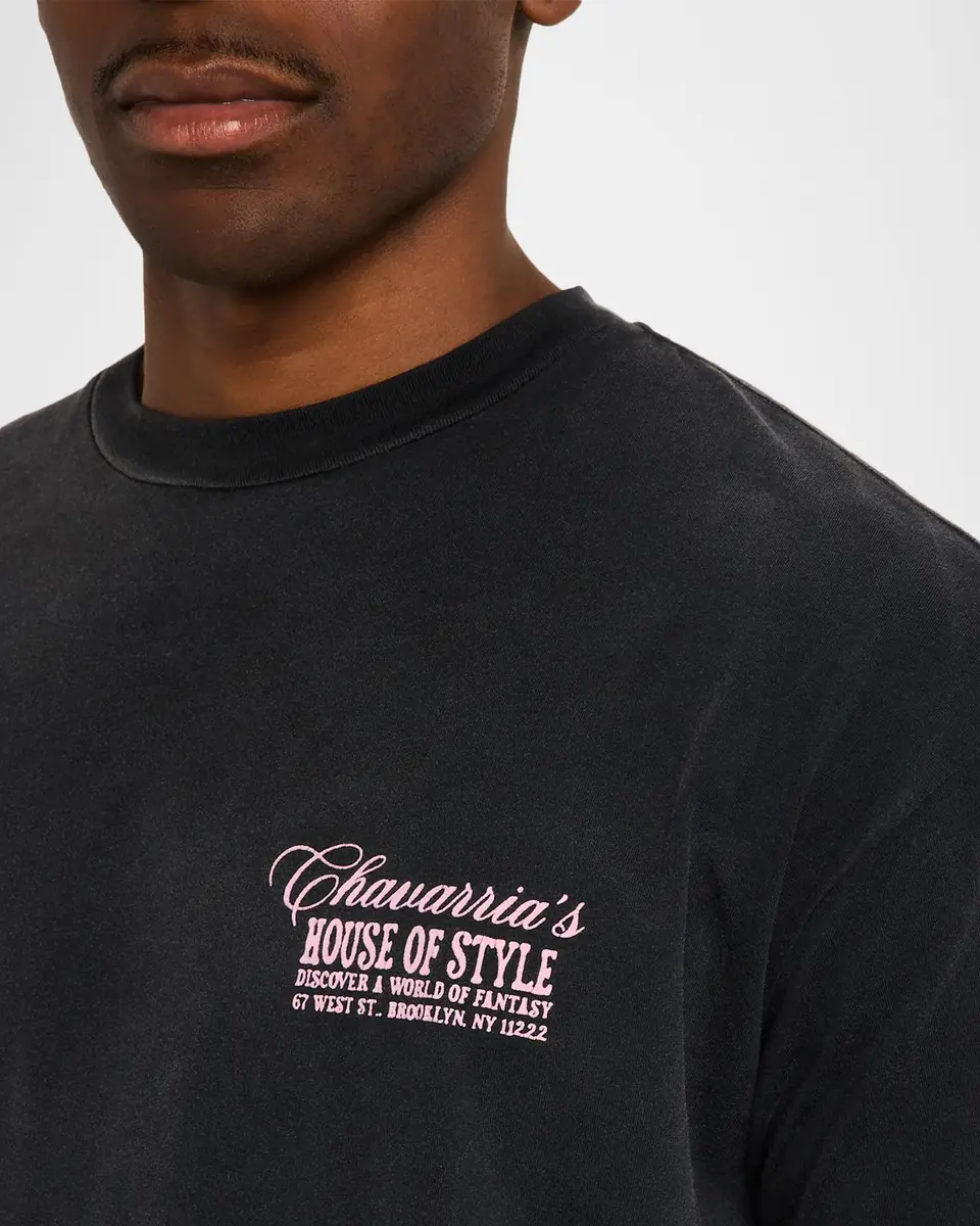 Willy Chavarria Men's House of Style Cotton Graphic T-Shirt | Thumbnail 5 Willy Chavarria Men's House of Style Cotton Graphic T-Shirt | Thumbnail 5