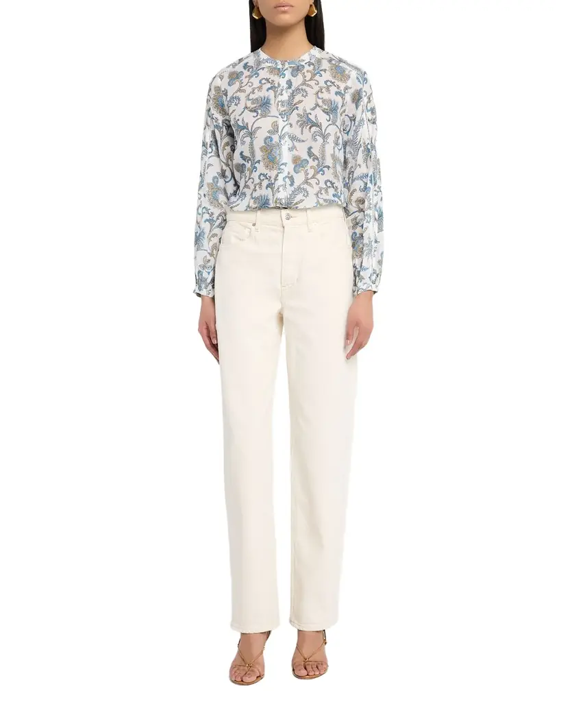 Veronica Beard Soleil Paisley-Print Ramie Blouse | Image 1 Veronica Beard Soleil Paisley-Print Ramie Blouse | Image 1