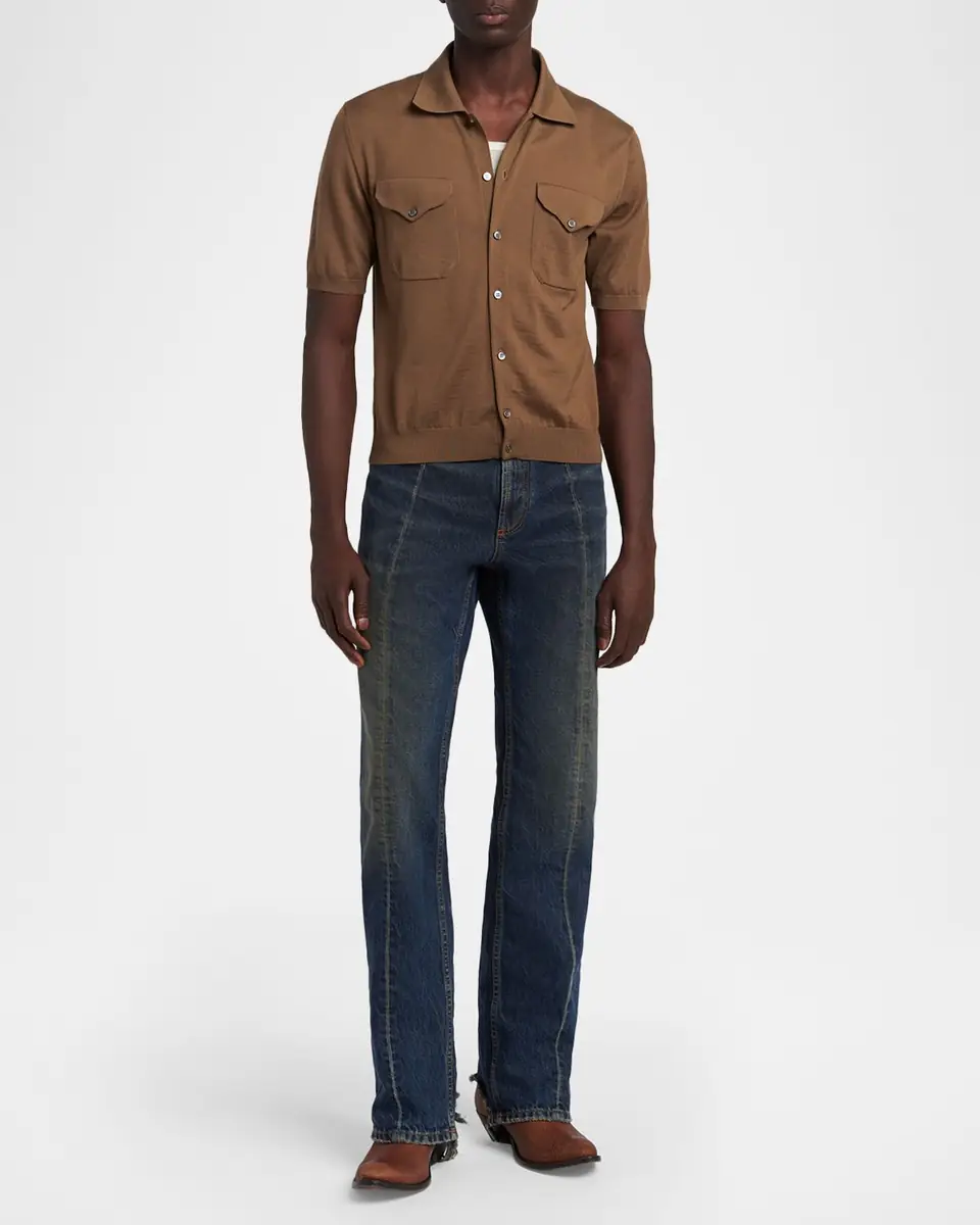 Versace Men's Straight-Leg Denim Jeans | Thumbnail 2 Versace Men's Straight-Leg Denim Jeans | Thumbnail 2