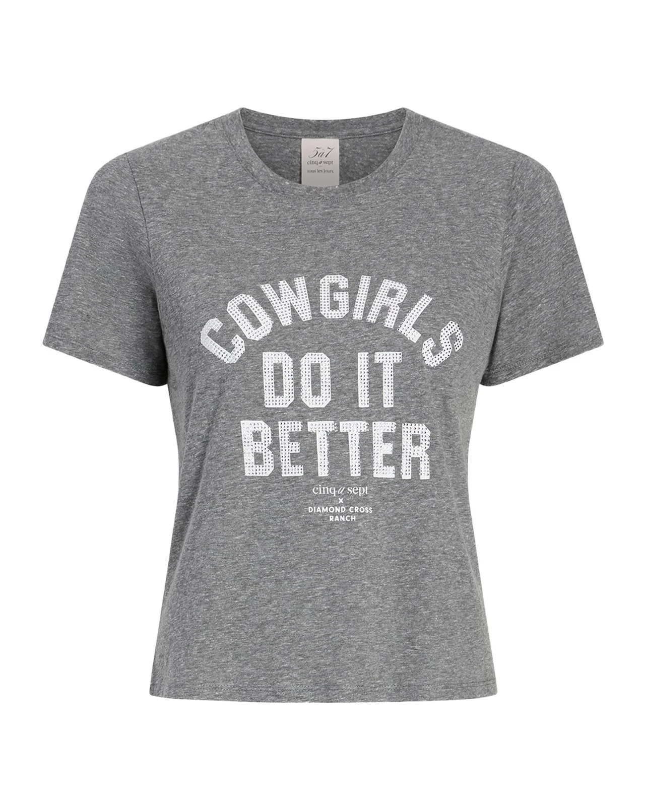 Cinq à Sept Heatset Cowgirls Crewneck Shrunken Tee
