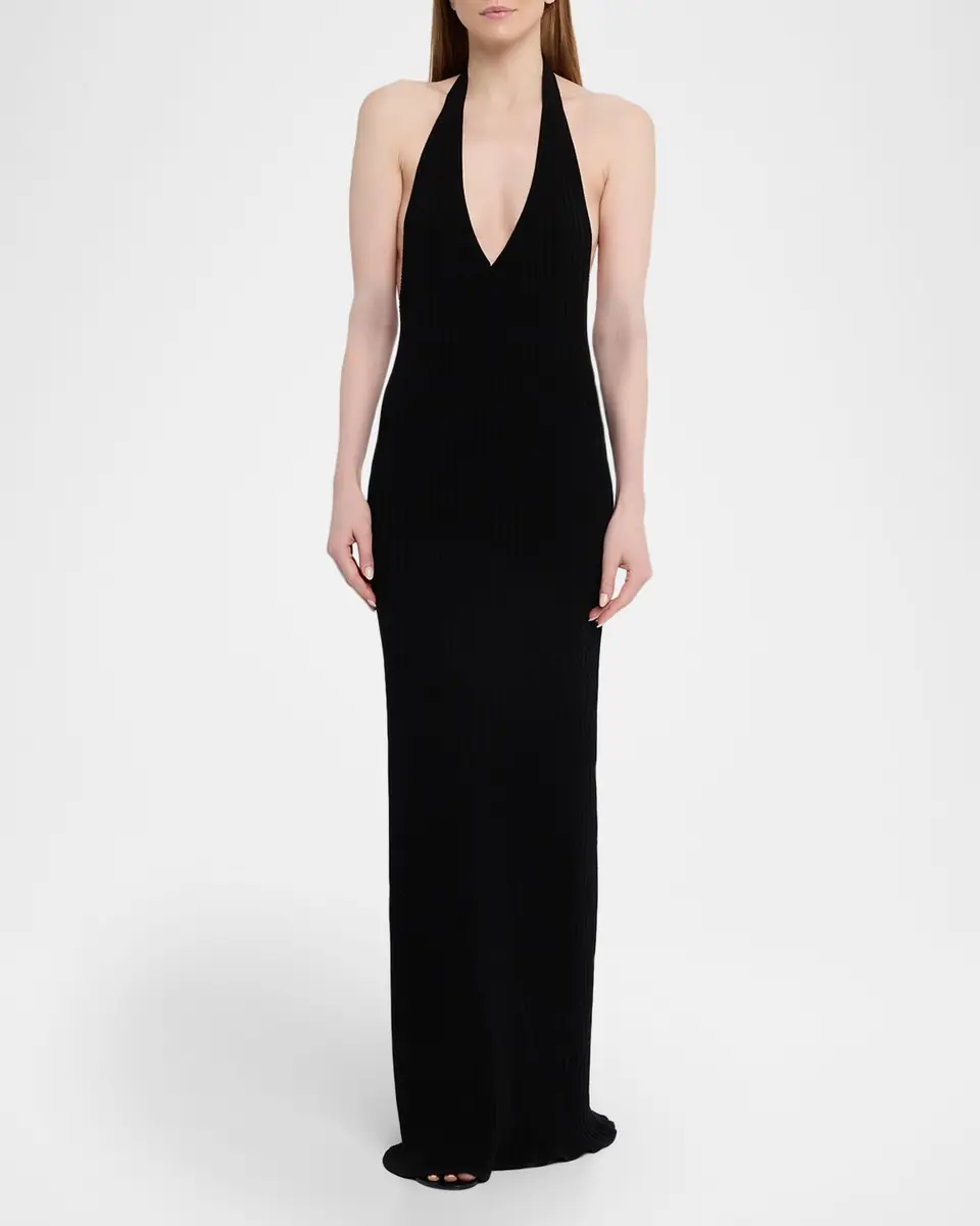 Nili Lotan Ivenka Backless Halter Dress | Thumbnail 2 Nili Lotan Ivenka Backless Halter Dress | Thumbnail 2