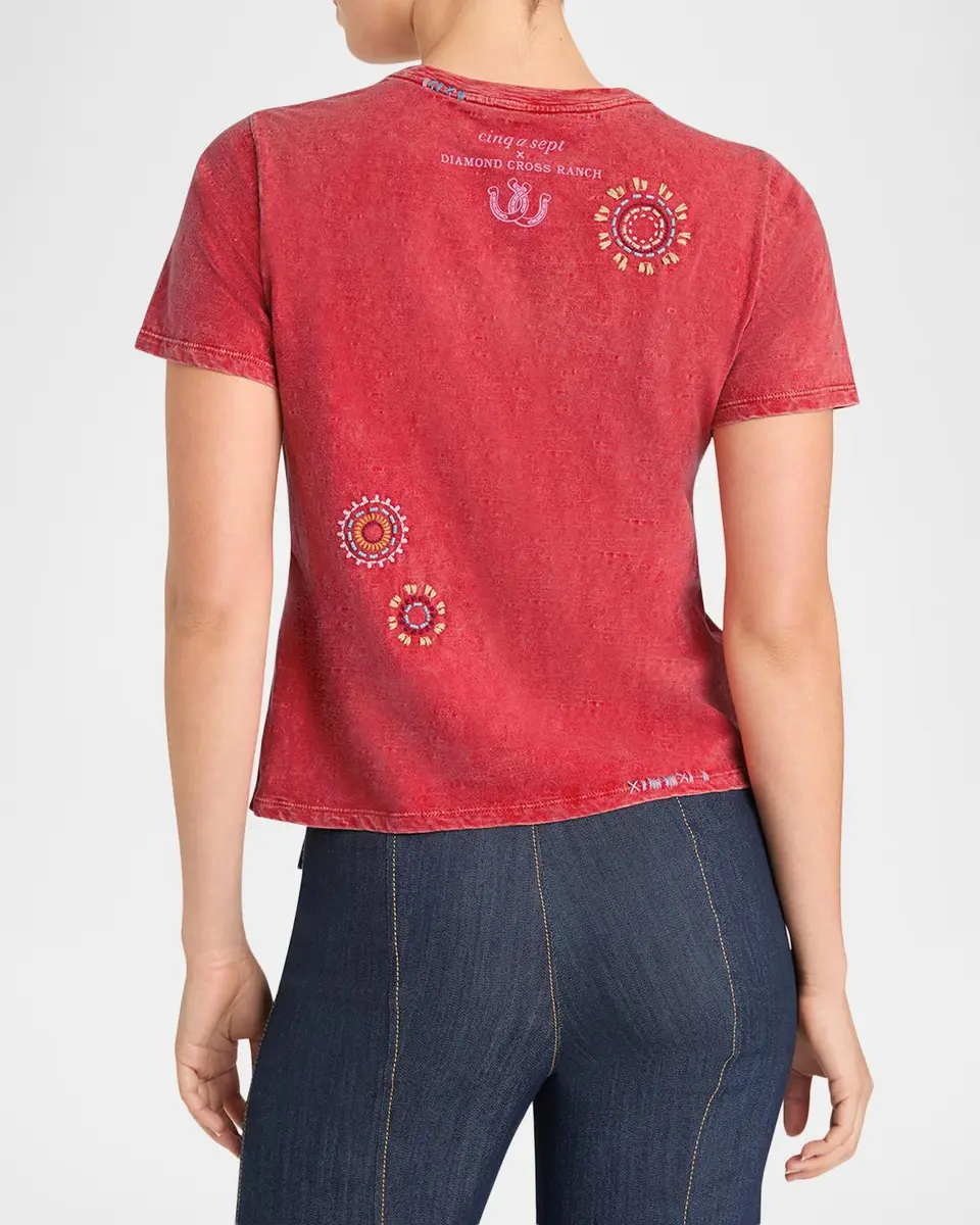 Cinq à Sept Cowgirls Do It Better Shrunken Tee | Thumbnail 2 Cinq à Sept Cowgirls Do It Better Shrunken Tee | Thumbnail 2