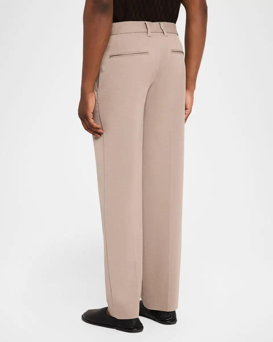 Emporio Armani Men's Micro-Jacquard Flat-Front Trousers | Thumbnail 2 Emporio Armani Men's Micro-Jacquard Flat-Front Trousers | Thumbnail 2