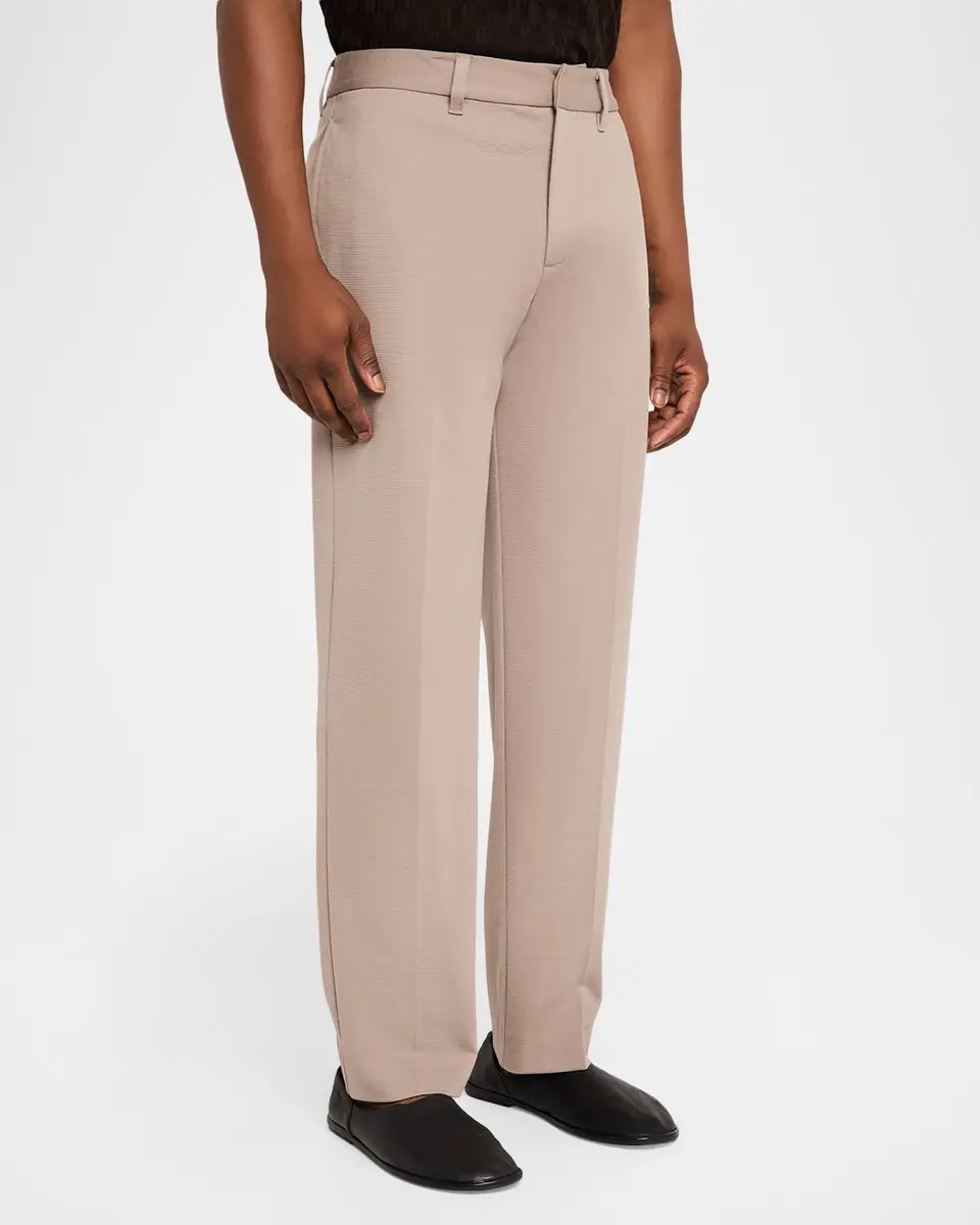 Emporio Armani Men's Micro-Jacquard Flat-Front Trousers | Thumbnail 3 Emporio Armani Men's Micro-Jacquard Flat-Front Trousers | Thumbnail 3