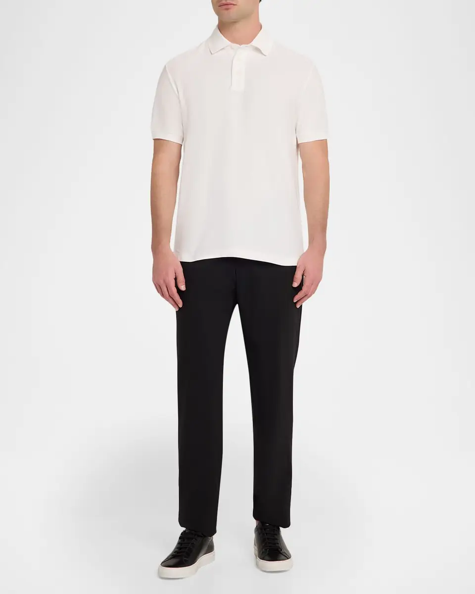 Emporio Armani Men's Cotton Pique Eagle Logo Polo Shirt | Thumbnail 2 Emporio Armani Men's Cotton Pique Eagle Logo Polo Shirt | Thumbnail 2