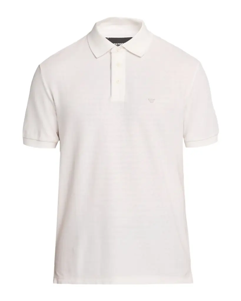 Emporio Armani Men's Cotton Pique Eagle Logo Polo Shirt | Image 1 Emporio Armani Men's Cotton Pique Eagle Logo Polo Shirt | Image 1