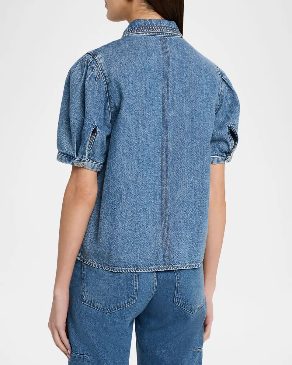 Rag & Bone Taylor Ultra-Featherweight Denim Blouse | Thumbnail 3