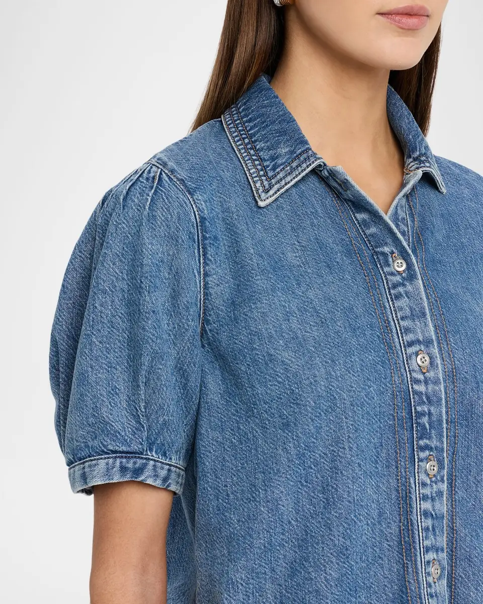 Rag & Bone Taylor Ultra-Featherweight Denim Blouse | Thumbnail 5