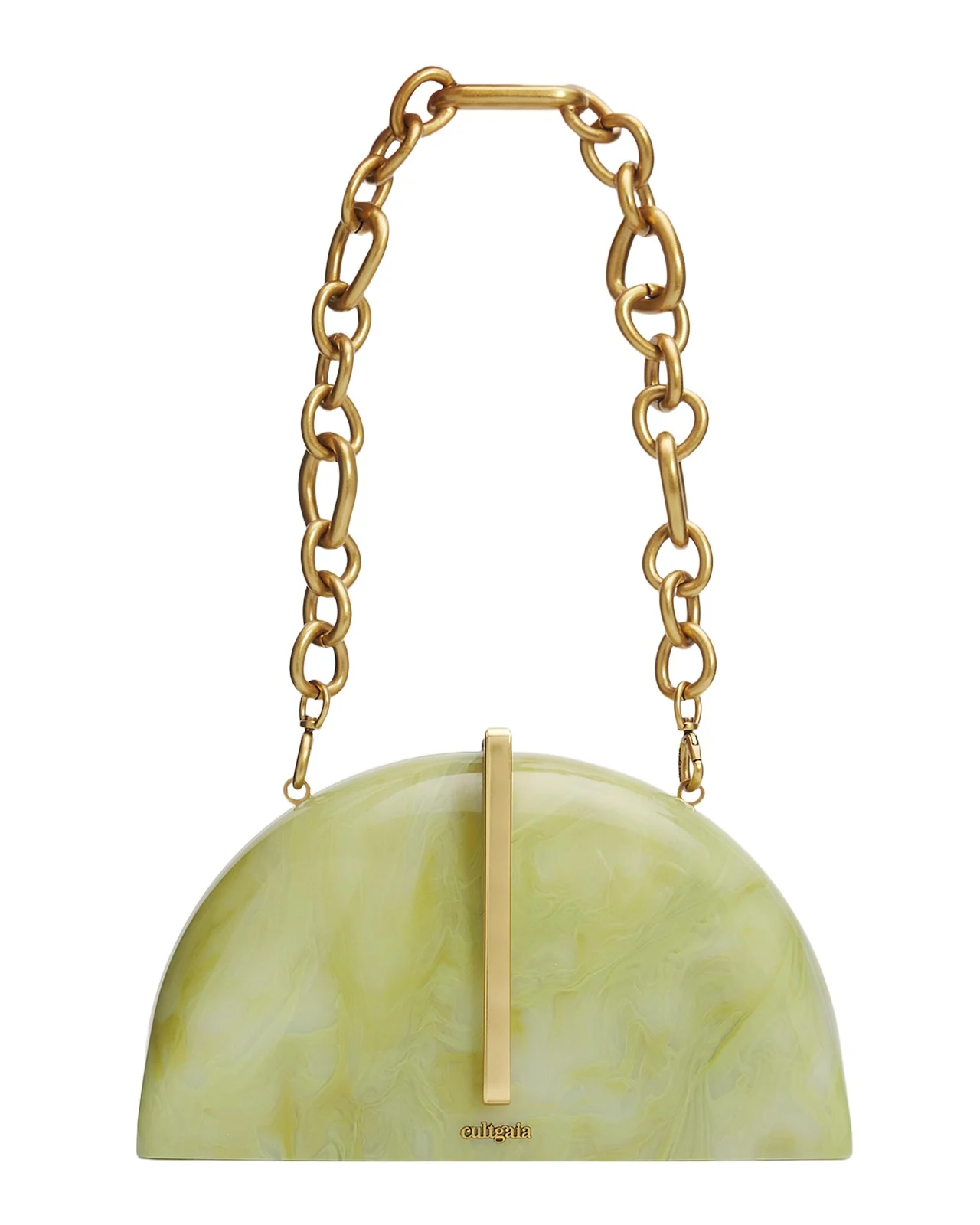 Laguna Acrylic Half-Moon Clutch Bag