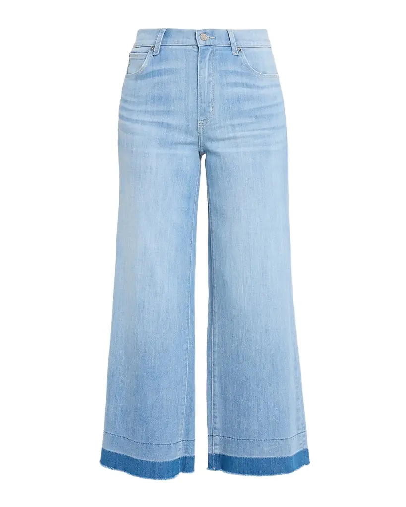 Kobi Halperin Rafaella Washed Denim Wide-Leg Cropped Jeans | Image 1 Kobi Halperin Rafaella Washed Denim Wide-Leg Cropped Jeans | Image 1