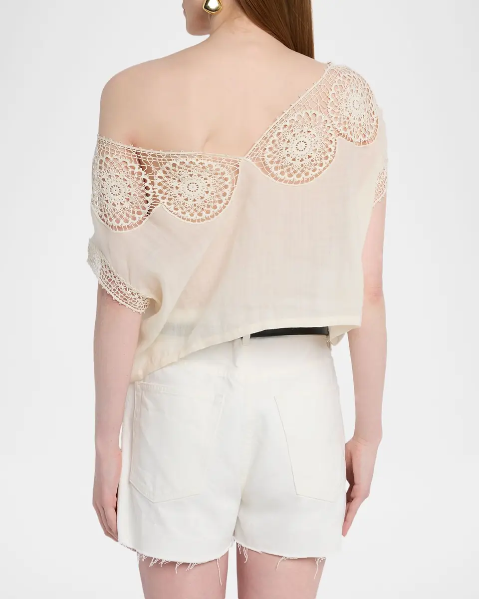 Nili Lotan Caila Embroidered Ramie Top | Thumbnail 2 Nili Lotan Caila Embroidered Ramie Top | Thumbnail 2