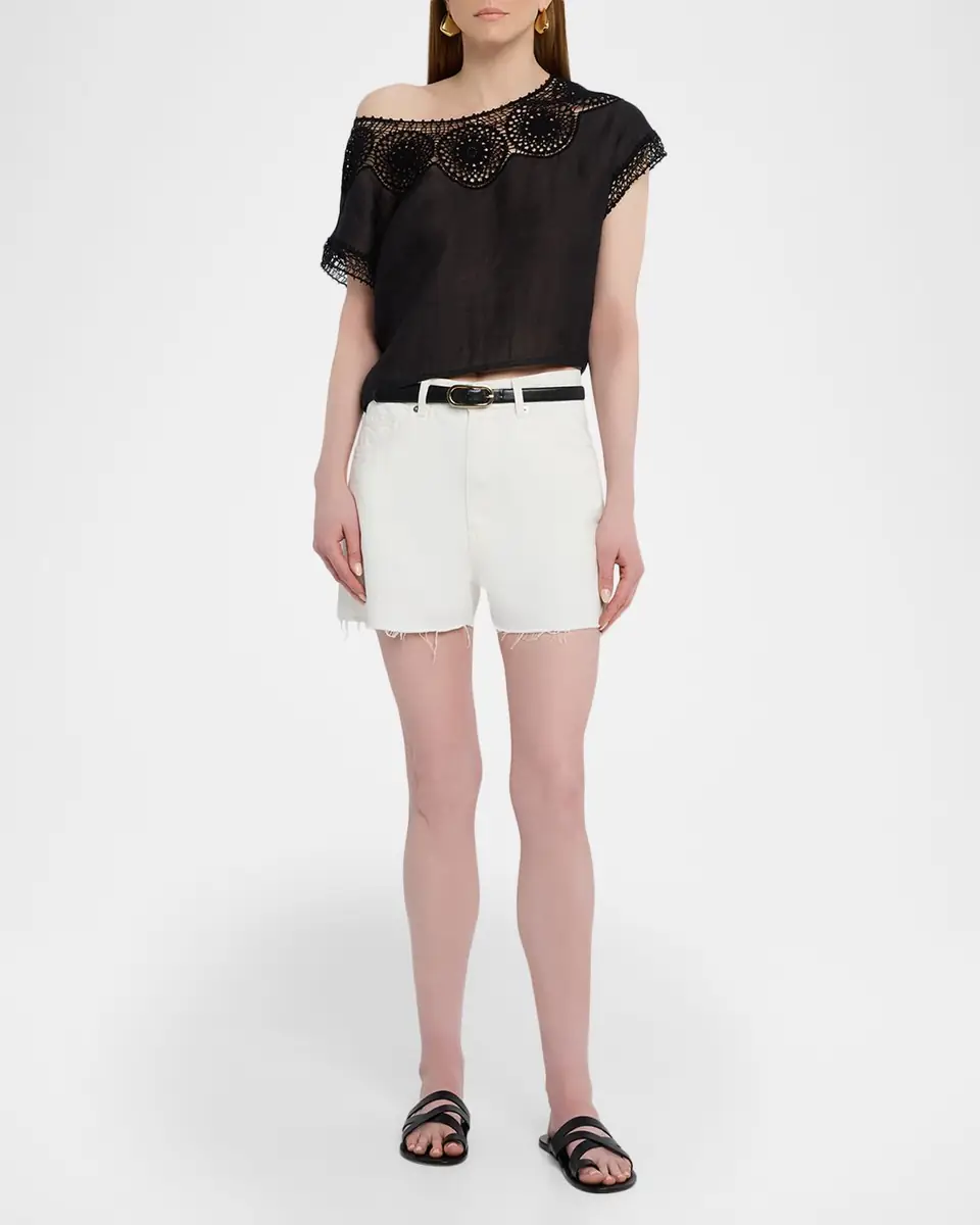 Nili Lotan Caila Embroidered Ramie Top | Thumbnail 5 Nili Lotan Caila Embroidered Ramie Top | Thumbnail 5