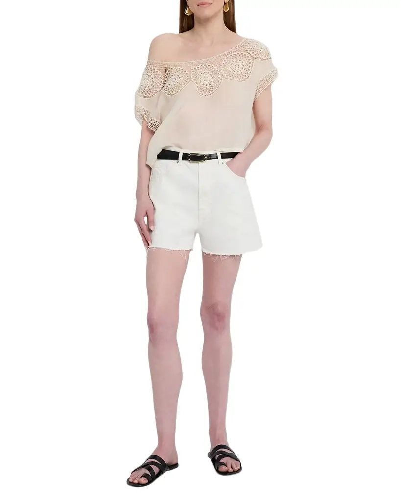 Nili Lotan Caila Embroidered Ramie Top | Image 1 Nili Lotan Caila Embroidered Ramie Top | Image 1