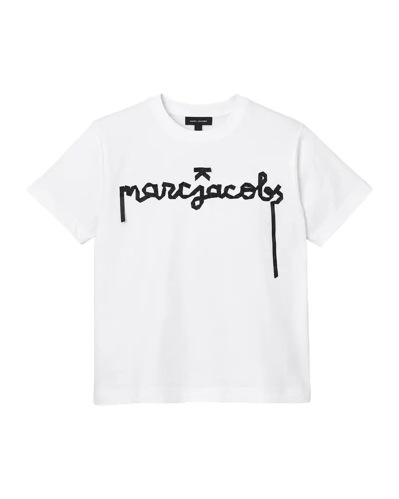 Marc Jacobs Ribbon Logo Oversized Tee | Image 1 Marc Jacobs Ribbon Logo Oversized Tee | Image 1