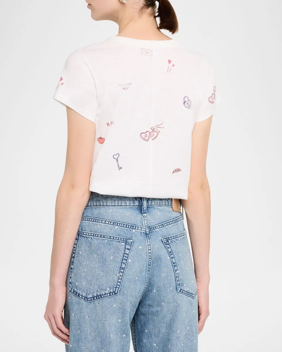 Rag & Bone All-Over Valentines Graphic Tee | Thumbnail 3