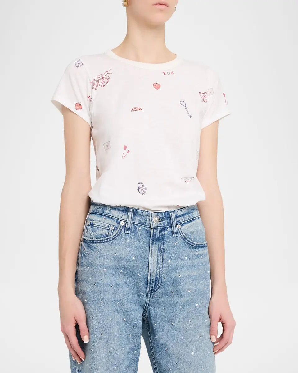 Rag & Bone All-Over Valentines Graphic Tee | Thumbnail 4