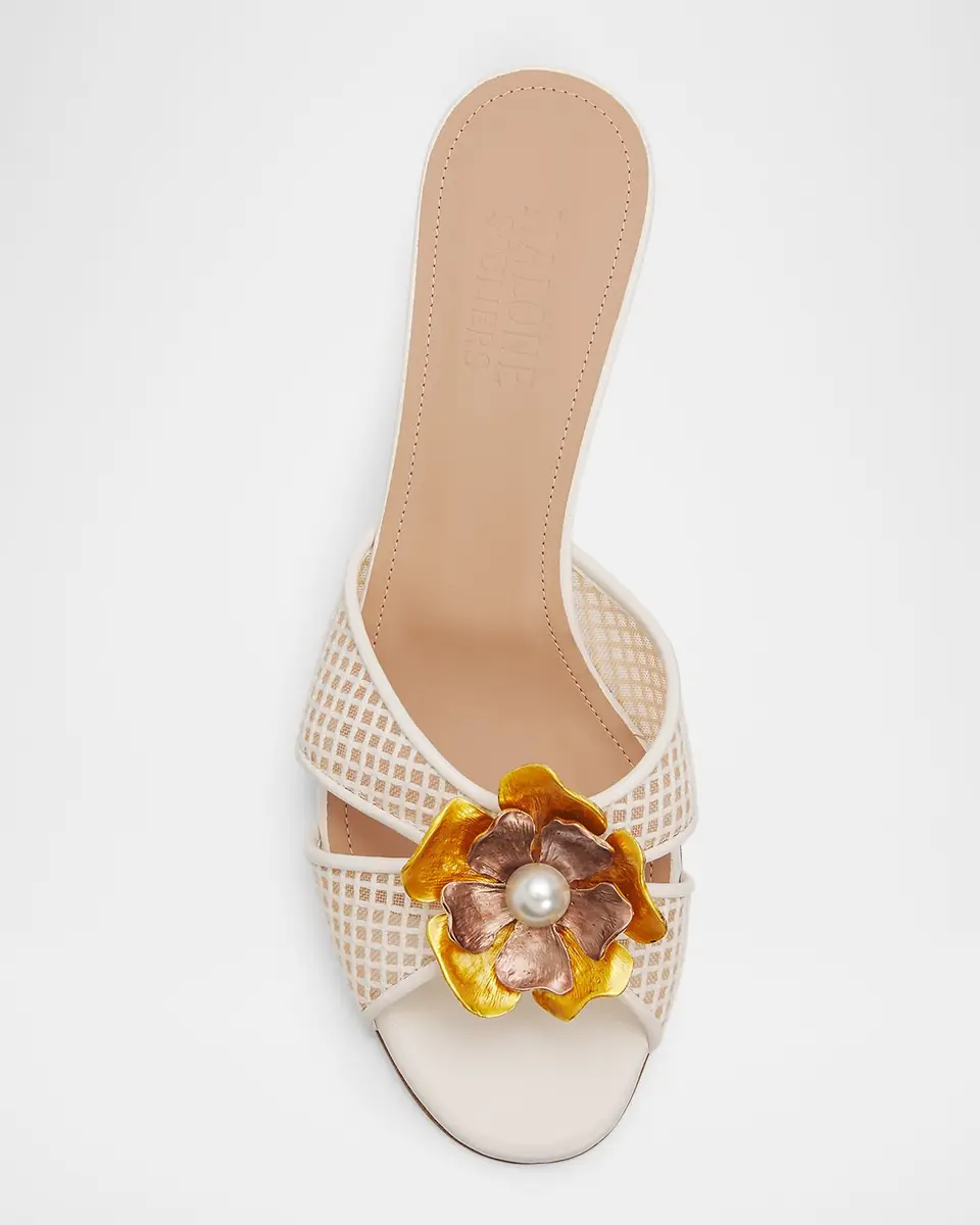 Malone Souliers 45mm Suri Square Mesh and Leather Sandals | Thumbnail 4 Malone Souliers 45mm Suri Square Mesh and Leather Sandals | Thumbnail 4