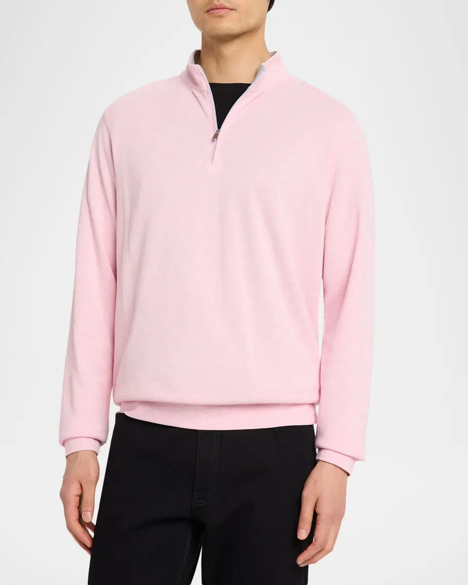 Peter Millar Men's Crown Comfort Quarter-Zip Pullover Sweater | Thumbnail 3 Peter Millar Men's Crown Comfort Quarter-Zip Pullover Sweater | Thumbnail 3