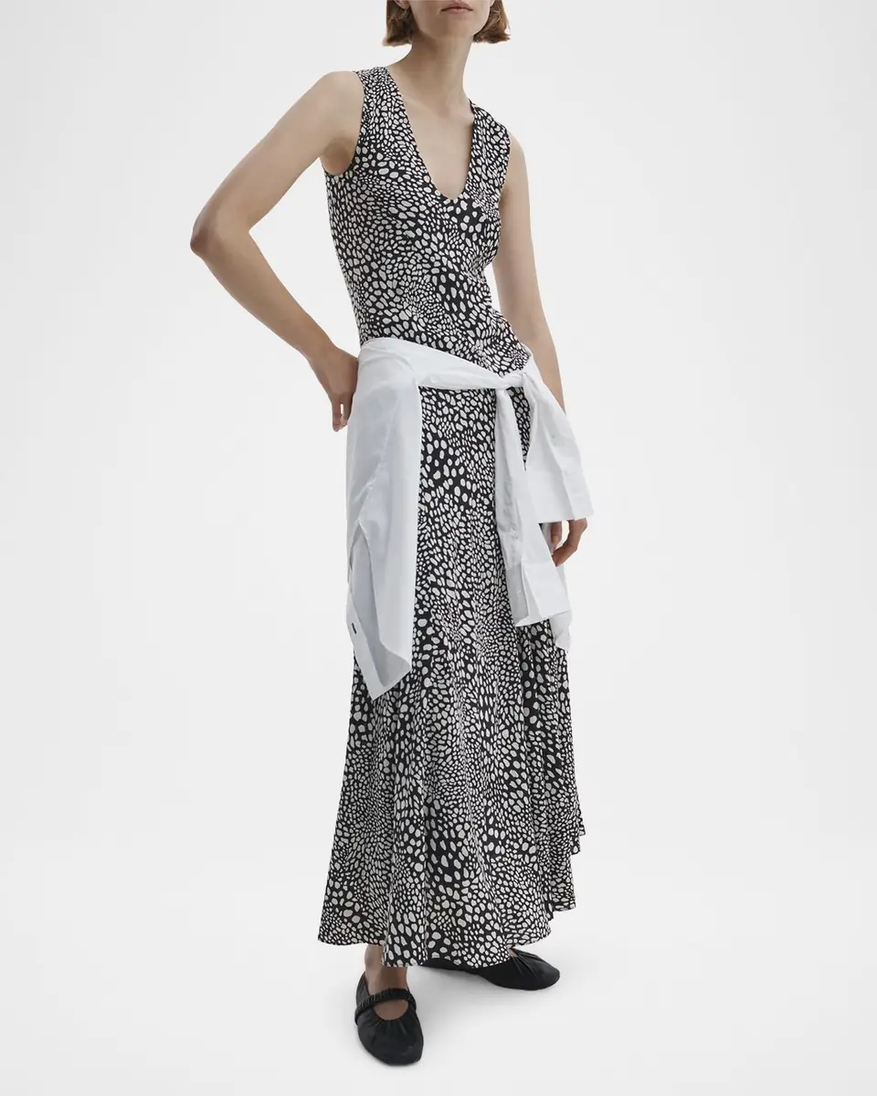 Rag & Bone Sinead Printed Silk-Blend Maxi Dress | Thumbnail 4