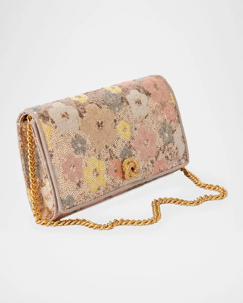 MICHELLE WILHITE Olivia Sequined Floral Clutch Bag | Thumbnail 3 MICHELLE WILHITE Olivia Sequined Floral Clutch Bag | Thumbnail 3