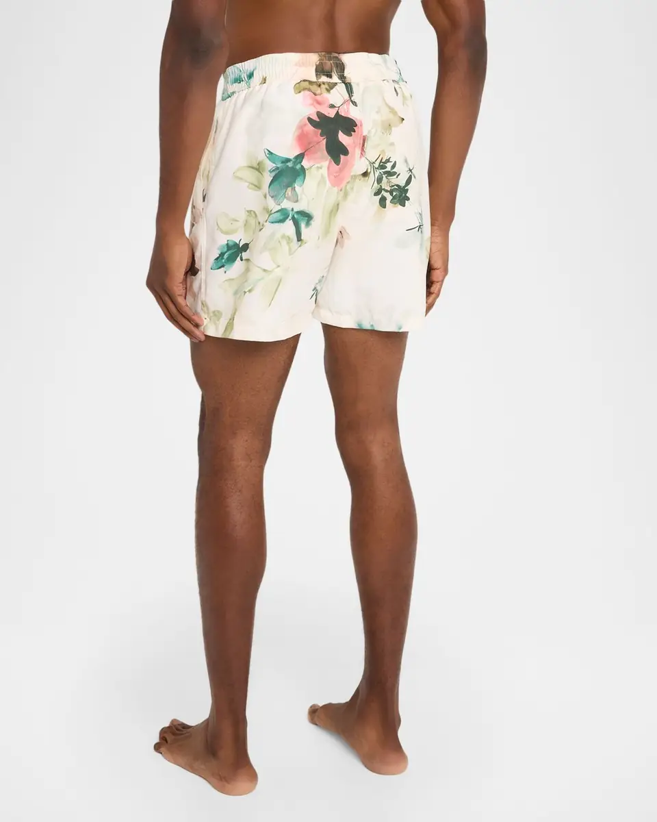 SIMKHAI Men's Lowell Watercolor Floral Swim Shorts | Thumbnail 3