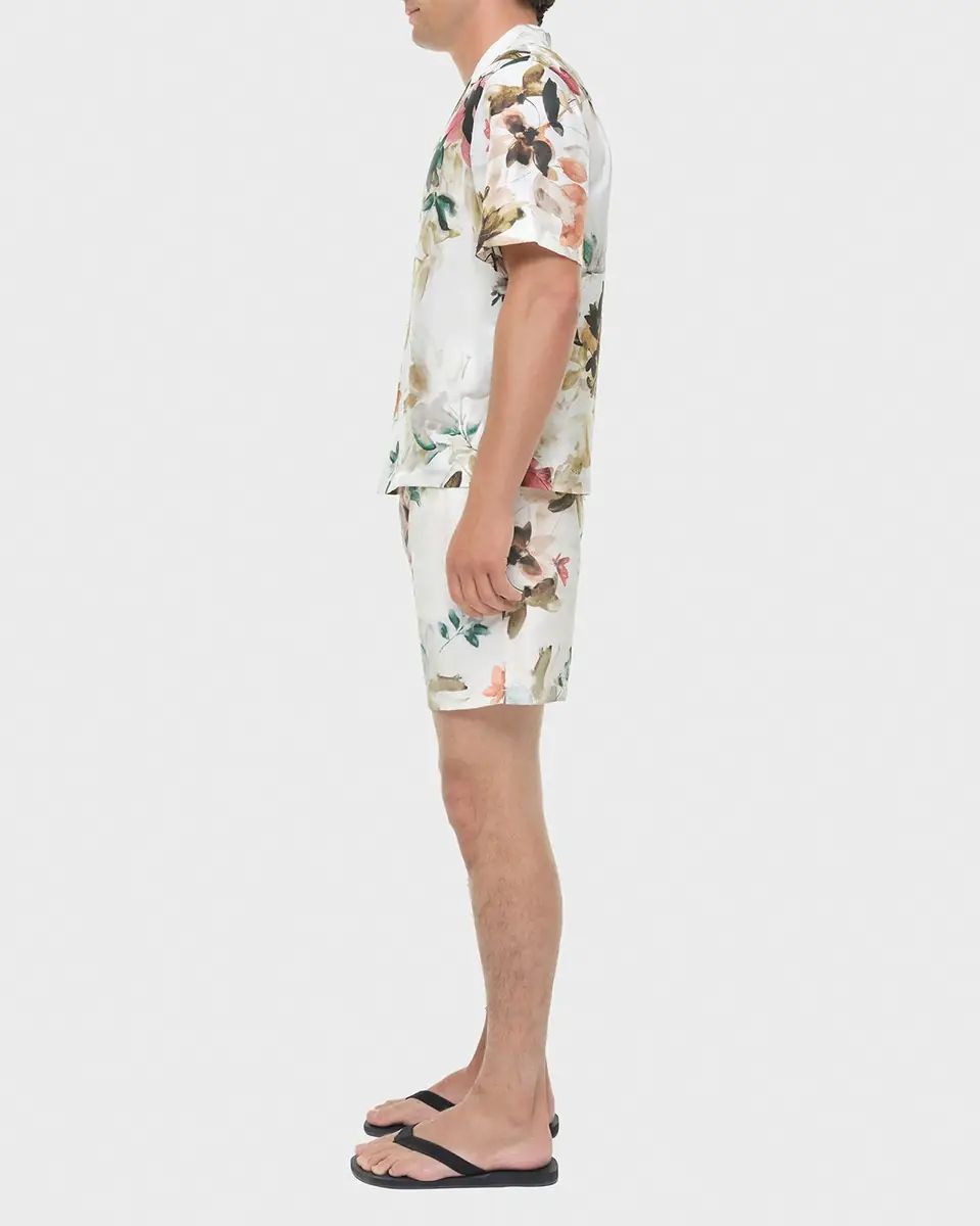 SIMKHAI Men's Lowell Watercolor Floral Swim Shorts | Thumbnail 6