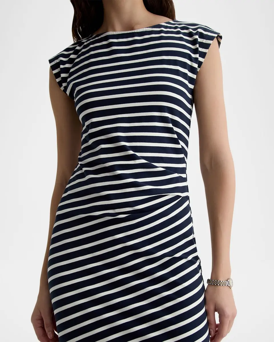 AG Jeans Aja Cap-Sleeve Striped Jersey Midi Dress | Thumbnail 5 AG Jeans Aja Cap-Sleeve Striped Jersey Midi Dress | Thumbnail 5