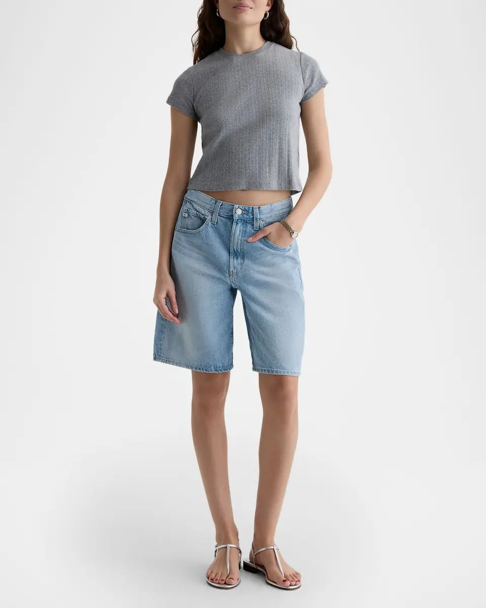 AG Jeans Hattie Wide-Leg Rigid Denim Shorts | Thumbnail 2 AG Jeans Hattie Wide-Leg Rigid Denim Shorts | Thumbnail 2