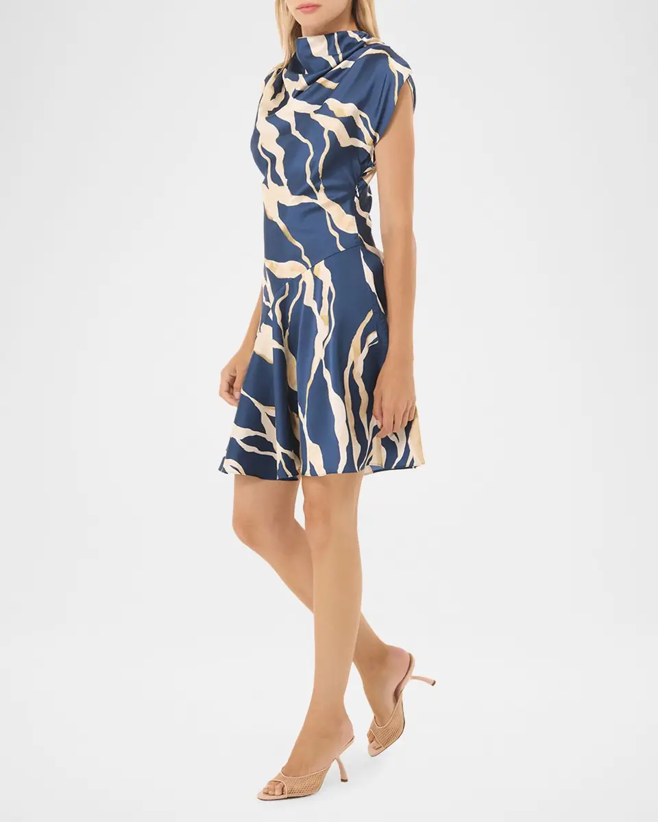 MISA Los Angeles Sandy Abstract Satin Mini Dress | Thumbnail 3 MISA Los Angeles Sandy Abstract Satin Mini Dress | Thumbnail 3
