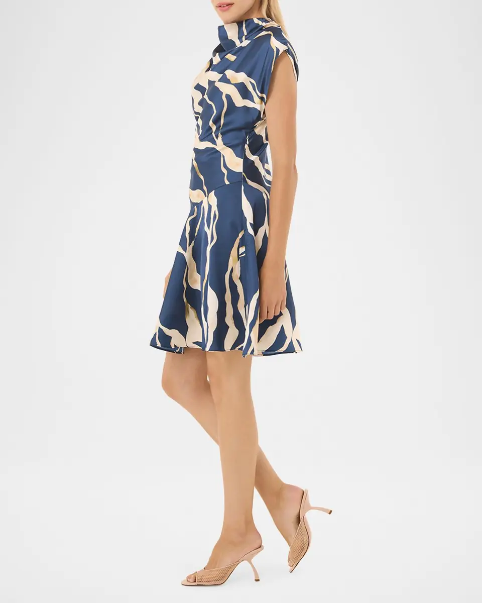 MISA Los Angeles Sandy Abstract Satin Mini Dress | Thumbnail 4 MISA Los Angeles Sandy Abstract Satin Mini Dress | Thumbnail 4