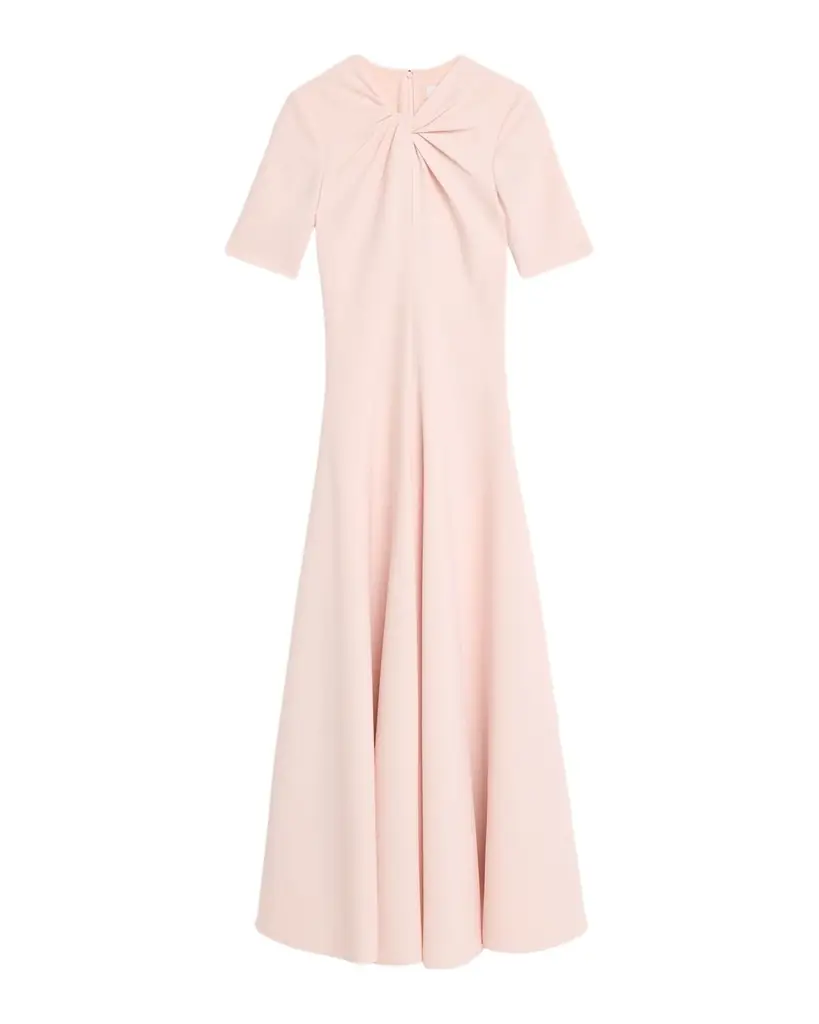 Prabal Gurung Twist-Neck Keyhole A-Line Midi Dress | Image 1 Prabal Gurung Twist-Neck Keyhole A-Line Midi Dress | Image 1